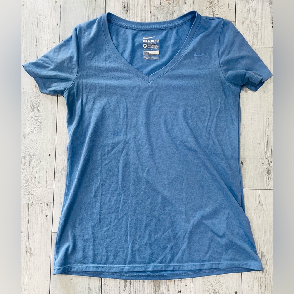 Nike Women's Short Sleeve V-Neck Tee - Blue